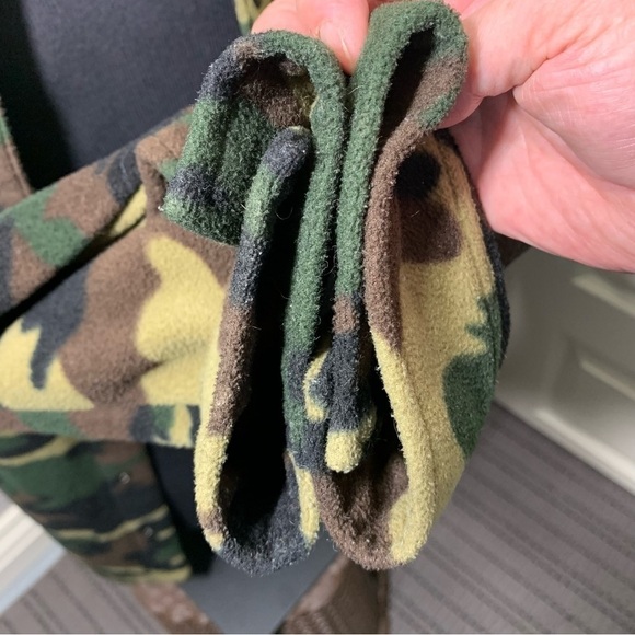 Djab Simons Green Fleece Sweater Jacket Camo Shacket Snap Buttons Sz L Hunting - Picture 8 of 13